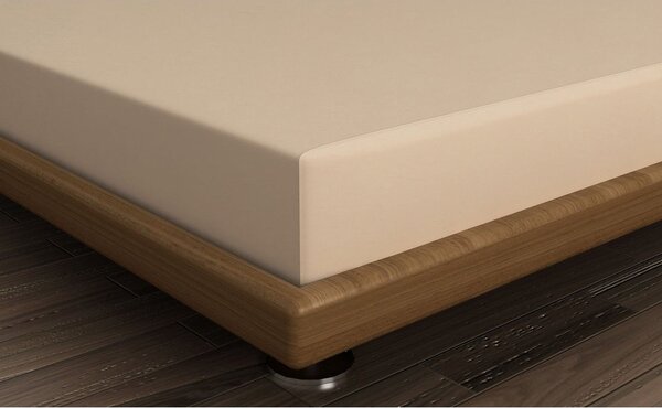 Cearceaf bej din bumbac cu elastic 140x200 cm – Mijolnir