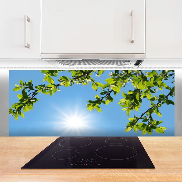 Panou sticla bucatarie Sun Natura alb