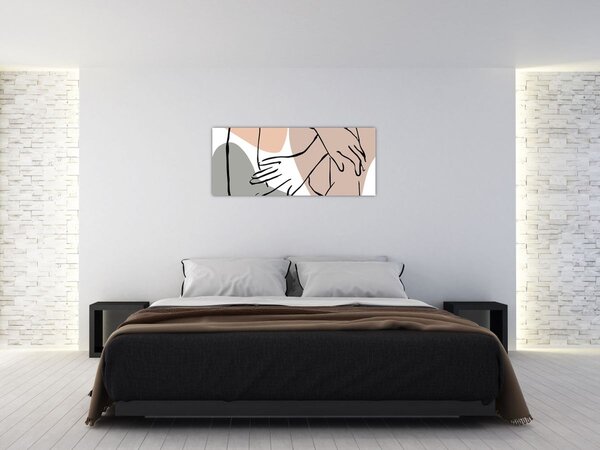 Tablou - Femeie corp linie de artă N⁰2 (120x50 cm)