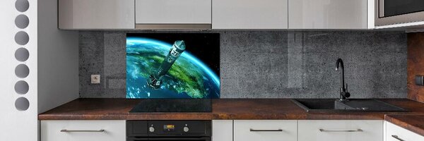 Panou sticlă decorativa bucătărie rachetă nucleară
