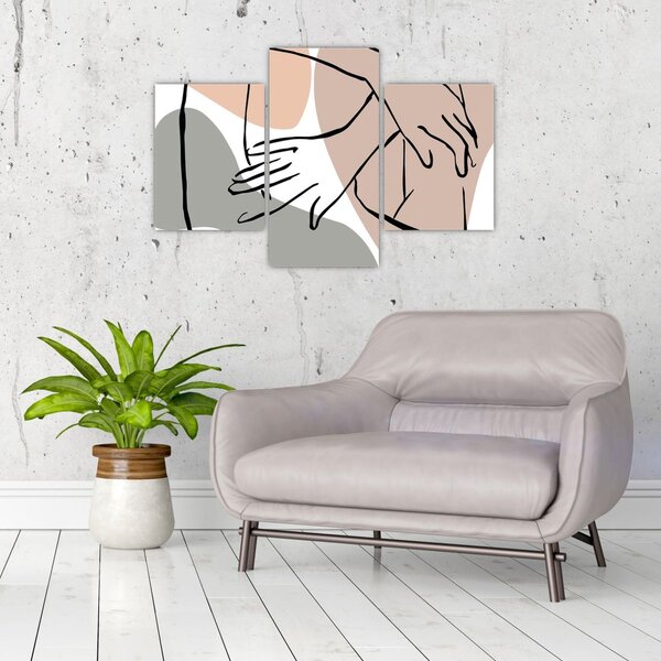 Tablou - Femeie corp linie de artă N⁰2 (90x60 cm)