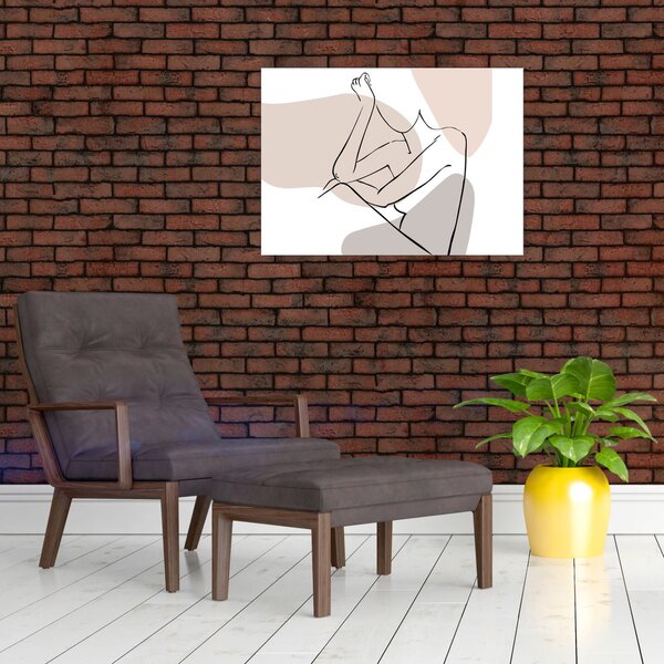 Tablou - Femeie corp linie de artă N⁰1 (70x50 cm)
