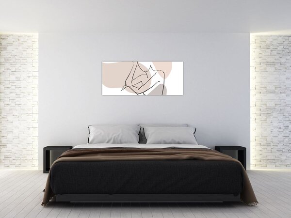 Tablou - Femeie corp linie de artă N⁰1 (120x50 cm)