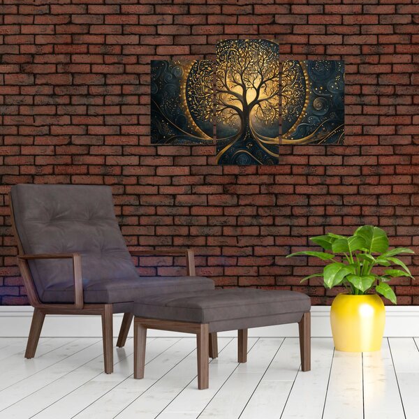 Tablou – Arbore cu aură aurie (90x60 cm)