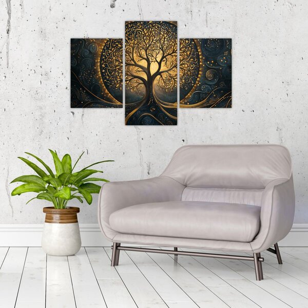 Tablou – Arbore cu aură aurie (90x60 cm)