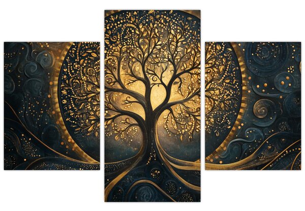 Tablou – Arbore cu aură aurie (90x60 cm)