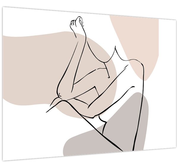 Tablou - Femeie corp linie de artă N⁰1 (70x50 cm)