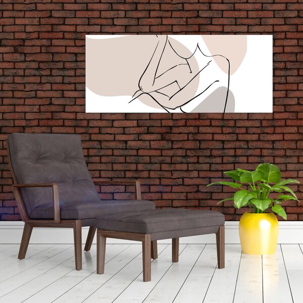 Tablou - Femeie corp linie de artă N⁰1 (120x50 cm)