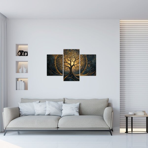 Tablou – Arbore cu aură aurie (90x60 cm)