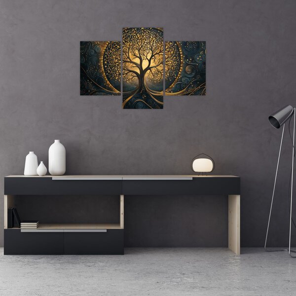 Tablou – Arbore cu aură aurie (90x60 cm)