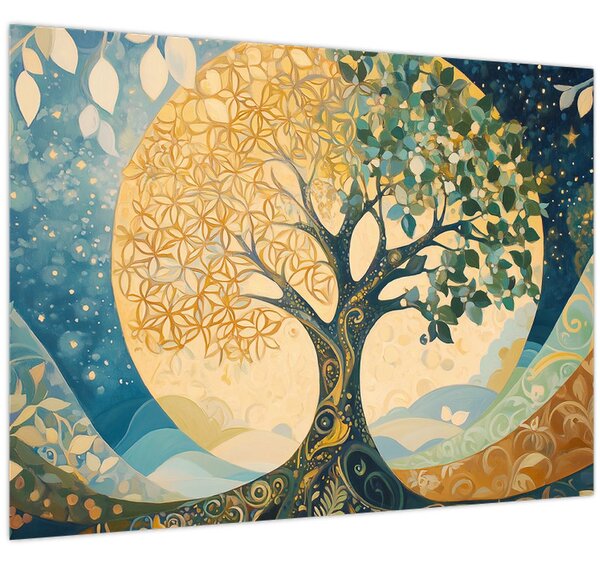 Tablou – Arborele vieții în lună (70x50 cm)