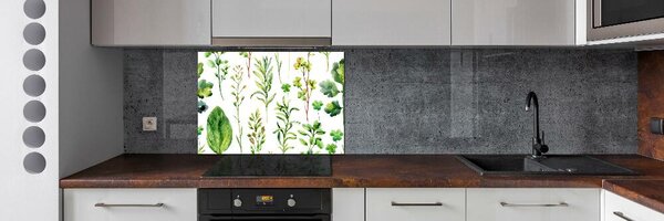 Panou sticla securizata bucatarie Ierburi și buruieni