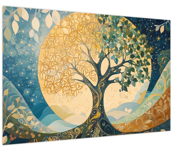 Tablou – Arborele vieții în lună (90x60 cm)