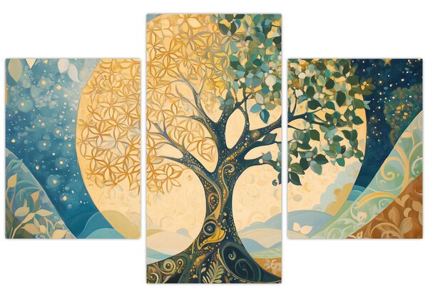 Tablou – Arborele vieții în lună (90x60 cm)
