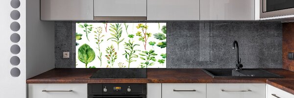 Panou sticla securizata bucatarie Ierburi și buruieni