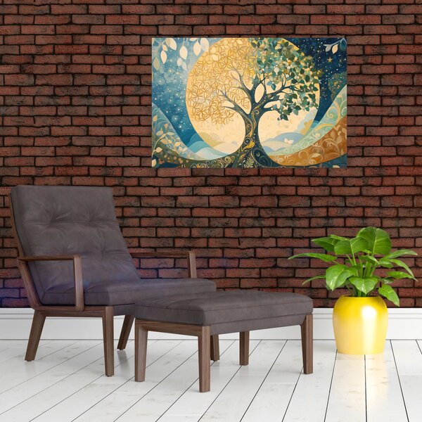 Tablou – Arborele vieții în lună (90x60 cm)