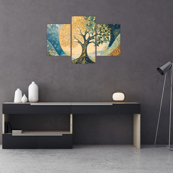 Tablou – Arborele vieții în lună (90x60 cm)