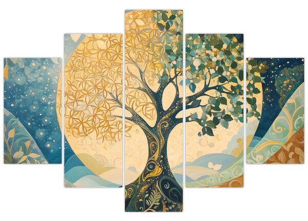 Tablou – Arborele vieții în lună (150x105 cm)