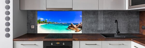 Panou sticla securizata bucatarie plaja Seychelles