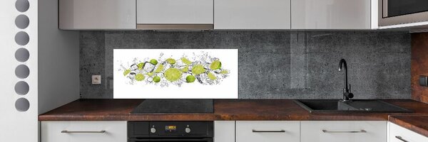 Panou sticlă decorativa bucătărie cuburi de gheata Lime