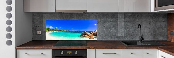 Panou sticla securizata bucatarie plaja Seychelles