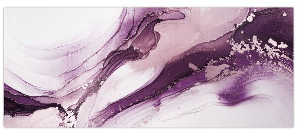 Tablou - Artă fluidă violet (120x50 cm)