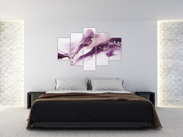 Tablou - Artă fluidă violet (150x105 cm)