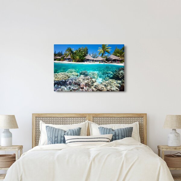 Tablou cu plaja pe insulă tropicală (90x60 cm)