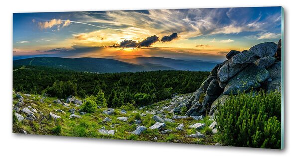 Panou de bucătărie panorama de munte