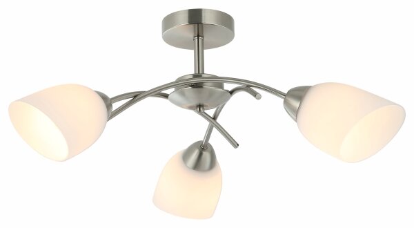 Lustră aplicată DONNA 3xE27/60W/230V nichel