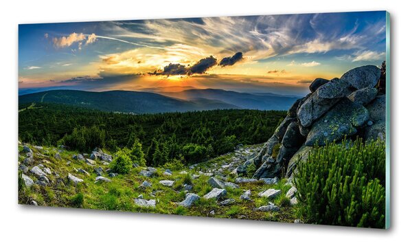 Panou de bucătărie panorama de munte
