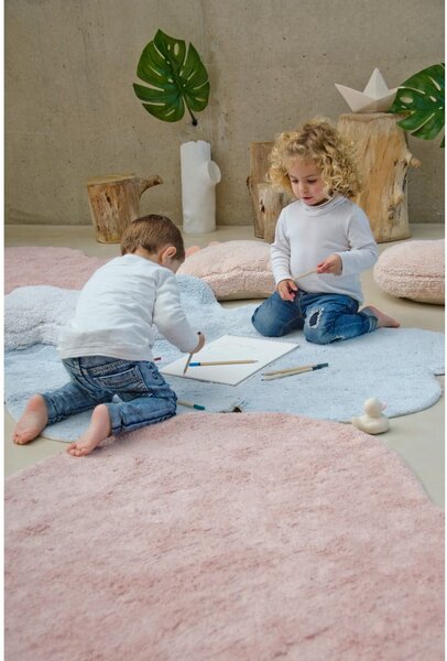 Covor pentru copii roz lavabil/țesut manual din bumbac 160x180 cm Puffy Love – Lorena Canals