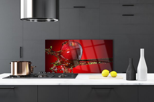 Panou sticla bucatarie Apple a apei Bucătărie Roșu