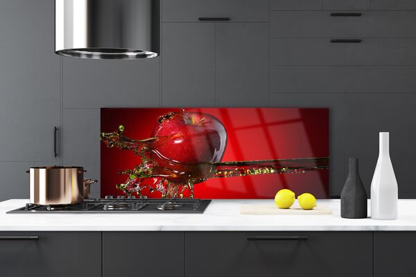 Panou sticla bucatarie Apple a apei Bucătărie Roșu