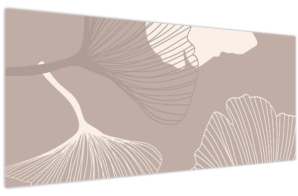 Tablou - Frunze bej N⁰1 (120x50 cm)