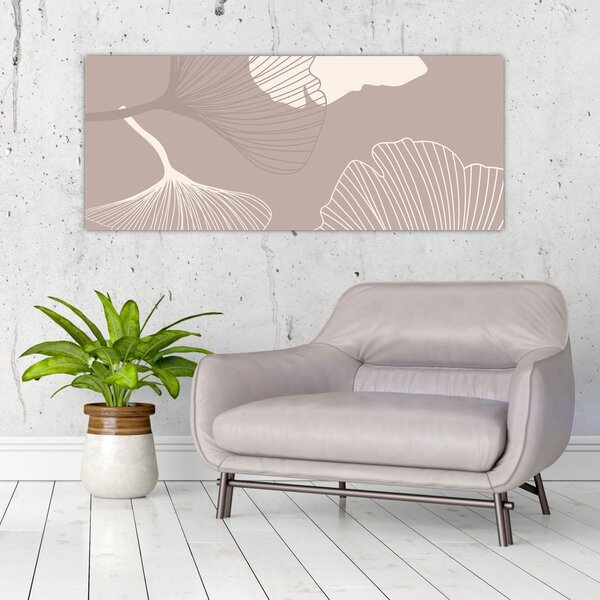 Tablou - Frunze bej N⁰1 (120x50 cm)
