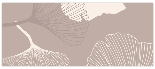 Tablou - Frunze bej N⁰1 (120x50 cm)