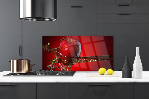Panou sticla bucatarie Apple a apei Bucătărie Roșu