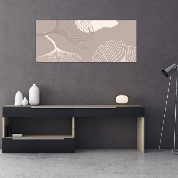 Tablou - Frunze bej N⁰1 (120x50 cm)
