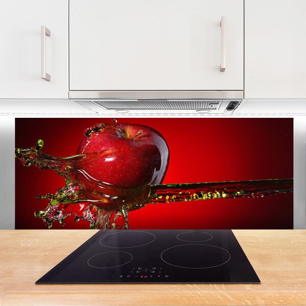 Panou sticla bucatarie Apple a apei Bucătărie Roșu