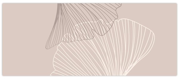 Tablou - Frunze bej N⁰2 (120x50 cm)