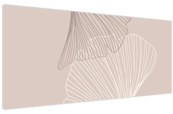 Tablou - Frunze bej N⁰2 (120x50 cm)