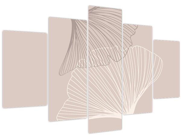 Tablou - Frunze bej N⁰2 (150x105 cm)
