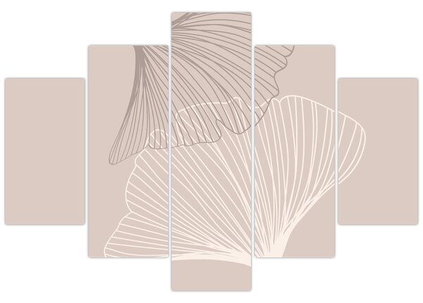 Tablou - Frunze bej N⁰2 (150x105 cm)