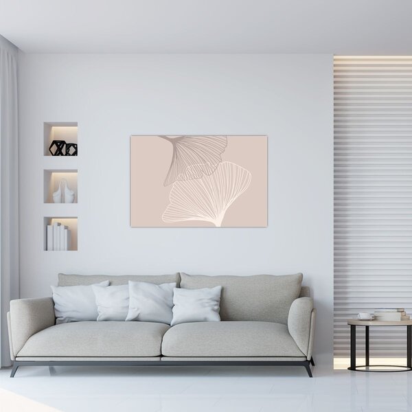 Tablou - Frunze bej N⁰2 (90x60 cm)