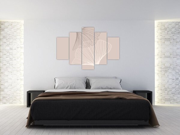 Tablou - Frunze bej N⁰2 (150x105 cm)