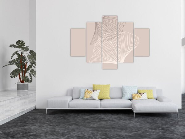 Tablou - Frunze bej N⁰2 (150x105 cm)