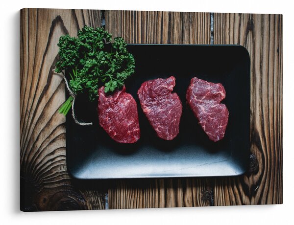 Tablou cu carne pe farfurie (70x50 cm)