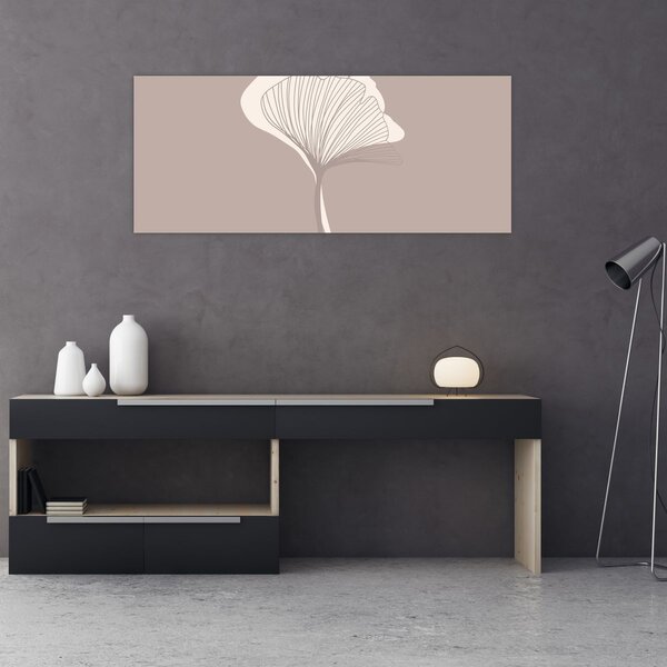 Tablou - Frunze bej N⁰3 (120x50 cm)
