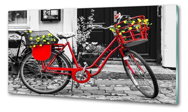 Panou sticlă bucătărie Oraș biciclete